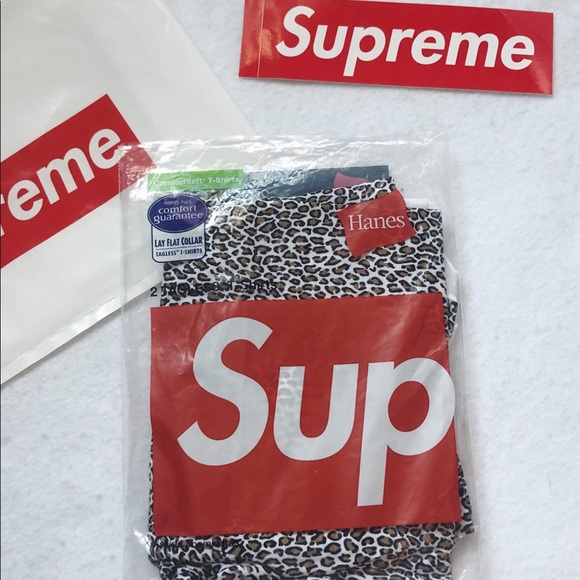 Supreme Other - SUPREME Hanes Leopard Tagless Tee